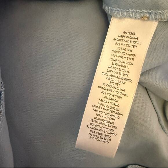 Alex Evenings Women's Embroidered Jacket & Dress for Wedding Guest Light Blue - Picture 10 of 15